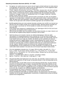 Uitwerking tentamen Biochemie (8S135), 3-10-2005