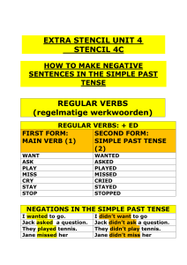 SECOND FORM: SIMPLE PAST TENSE (2)