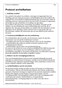 Protocol archiefbeheer - Kleindier Liefhebbers Nederland