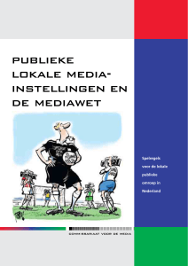 publieke lokale media- instellingen en de mediawet