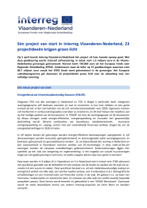 Eén project van start in Interreg Vlaanderen