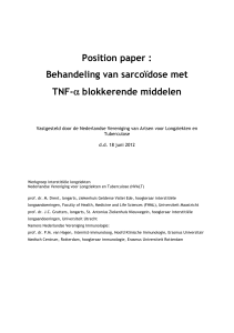 Position paper : Behandeling van sarcoïdose met TNF-a