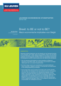 Brexit: to BE or not to BE? - FEB Leuven