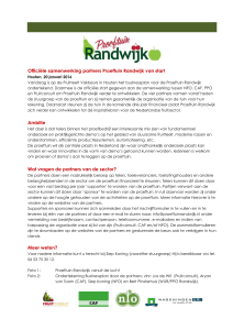 Officiële samenwerking partners Proeftuin Randwijk van start