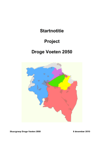 Startnotitie Project Droge Voeten 2050