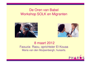 De Oren van Babel Workshop SOLK en Migranten 8 maart 2012