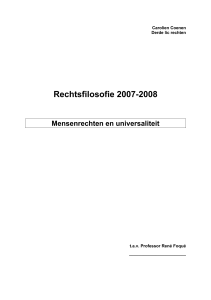 Rechtsfilosofie 2007-2008