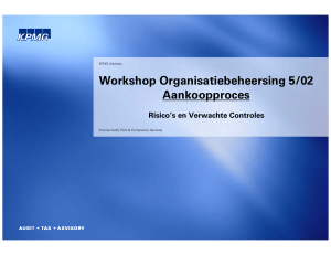 Workshop Organisatiebeheersing 5/02 Aankoopproces
