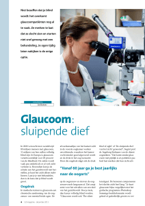 Glaucoom: sluipende dief