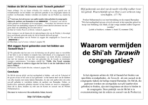 Didn`t the Shi`ah Imams Pray Tarawih - Al