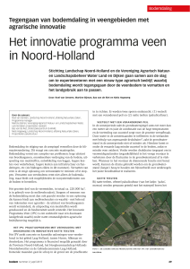 Het innovatie programma veen in Noord-Holland - B-ware