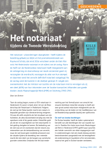 Het notariaat tijdens de Tweede Wereldoorlog - Stichting 1940-1945