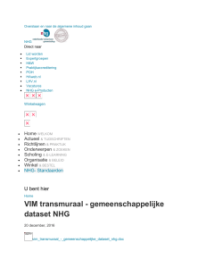 VIM transmuraal - gemeenschappelijke dataset NHG
