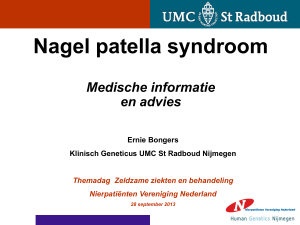 Nagel patella syndroom - Nierpatiënten Vereniging Nederland