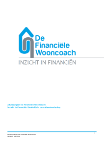 Advieswijzer De Financiële Wooncoach Inzicht in Financiën