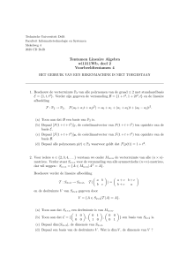 Tentamen Lineaire Algebra wi1311Wb, deel 2