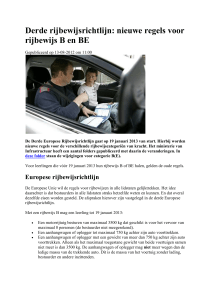 Derde rijbewijsrichtlijn: nieuwe regels voor rijbewijs B en BE.