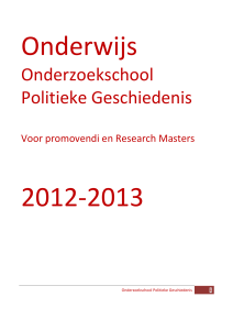 Onderzoekschool Politieke Geschiedenis - Huygens ING