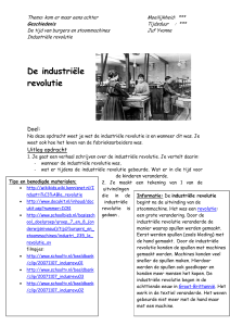 De industriële revolutie - CBS Sjaloom