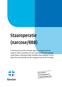 Staaroperatie (narcose/RBB)