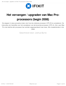 Het vervangen / upgraden van Mac Pro-processors (begin