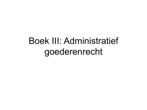 Boek III: Administratief goederenrecht
