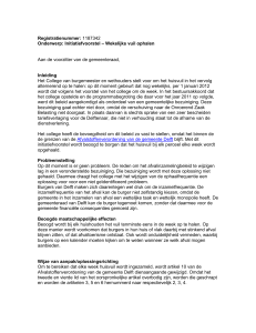 Raadsvoorstel  - Delft R.I.S.