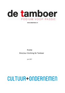 Profiel Directeur Stichting De Tamboer