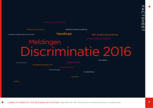 Factsheet Discriminatie 2016