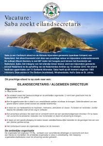 Vacature: Saba zoekt eilandsecretaris