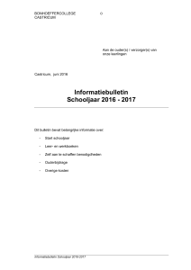 Informatiebulletin 2016-2017