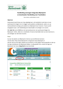 Handleiding aanvragen inlogcodes Biljartpoint en downloaden