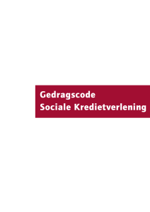 Gedragscode Sociale Kredietverlening