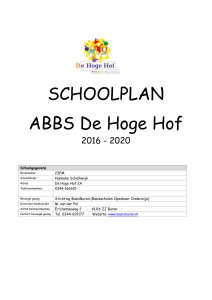 Schoolplan 2016-2020