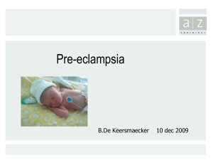Pre-eclampsia - KU Leuven KULAK