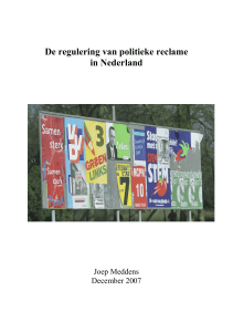 De regulering van politieke reclame in Nederland