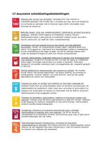 17 duurzame ontwikkelingsdoelstellingen