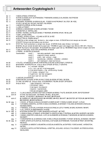 Antwoorden Cryptologisch I