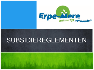 Subsidiereglementen landbouwers - N-VA Erpe-Mere