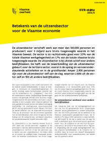 Betekenis van de uitzendsector voor de Vlaamse economie