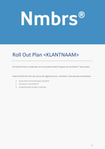 Roll out plan