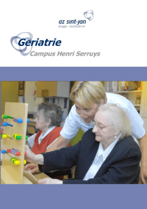 Geriatrie Campus Henri Serruys Definitie - AZ Sint
