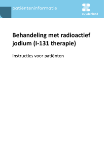 Behandeling met radioactief jodium (I-131 therapie)