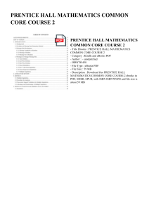 prentice hall mathematics common core course 2