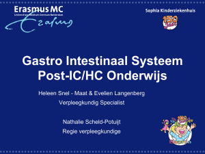 Gastro Intestinaal Systeem Post-IC/HC Onderwijs - Pe