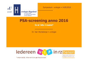 PSA-screening anno 2016