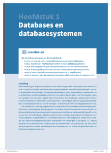 Hoofdstuk 1 Databases en database systemen