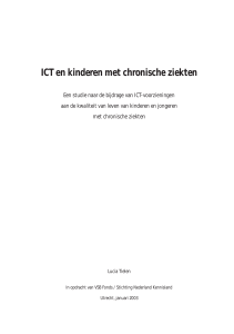 ICT en kinderen met chronische ziekten