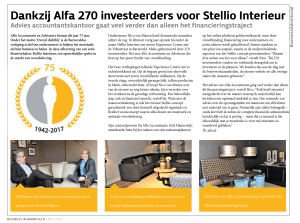Dankzij Alfa 270 investeerders voor Stellio Interieur