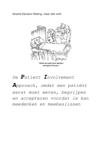 De Patient Involvement Approach, omdat een patiënt - Cure-ious
